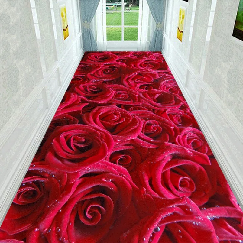 100*200cm Customized 3D Floral Plant Hallway Carpet Pastoral Rugs Corridor Floor Mat Soft Aisle Stairs Anti-slip Long Runner Mat 100*200cm Customized 3D Floral Plant Hallway Carpet Pastoral Rugs Corridor Floor Mat Soft Aisle Stairs Anti-slip Long Runner Mat