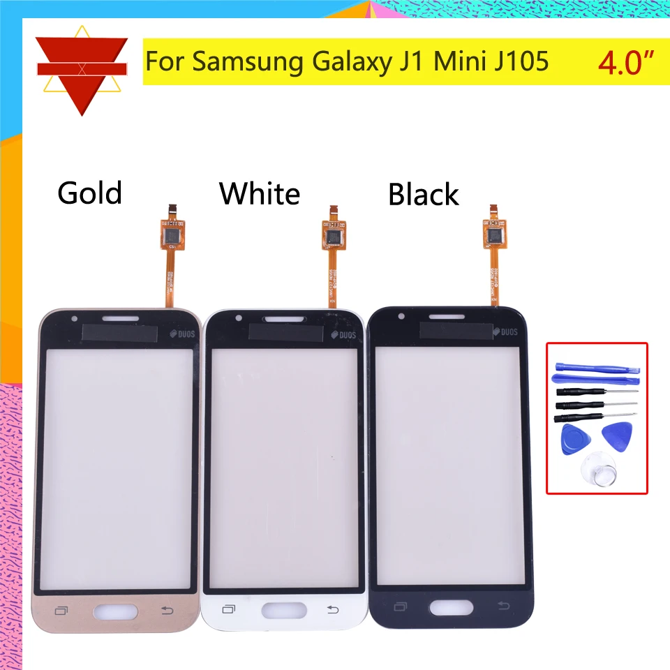 4," для Samsung Galaxy J1 Mini J105 SM-J105F J105Y сенсорный экран дигитайзер Передняя стеклянная линза Панель с гибким кабелем не ЖК-дисплей