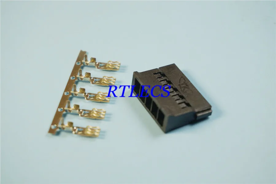 10 Lots SATA Serial Port Power Connector housing Plug Short type + Crimp Terminal gold plate for