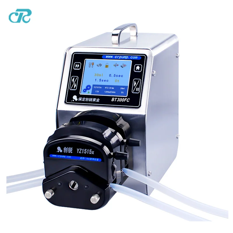 Dual channels Vials Filling Peristaltic pump with Timing Function and