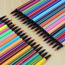 Маркерных ручек 12/18/24/36 Цвета ручка цвета воды живопись карандаши Ручки Маркеры щеток для детей товары для рукоделия школа моющиеся