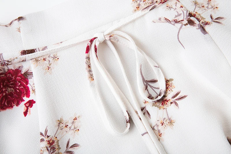 BONGOR LUSS Women Summer Dress 2017 V-Neck Cape Short Sleeve Casual Mini Dress Boho Beach Vinatge Floral Print Dress Sundress (7)