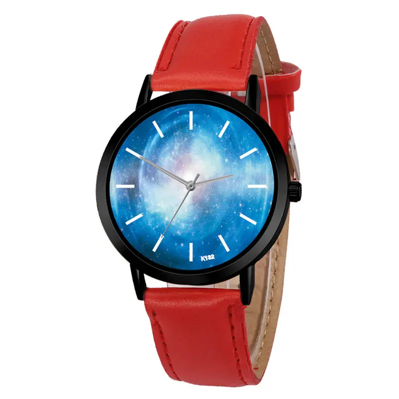

Space System Watch Casual Quartz Gorgeous Galaxy Leather Strap Astronomy Planets Unisex Classy Creative Analog Watches Relogio