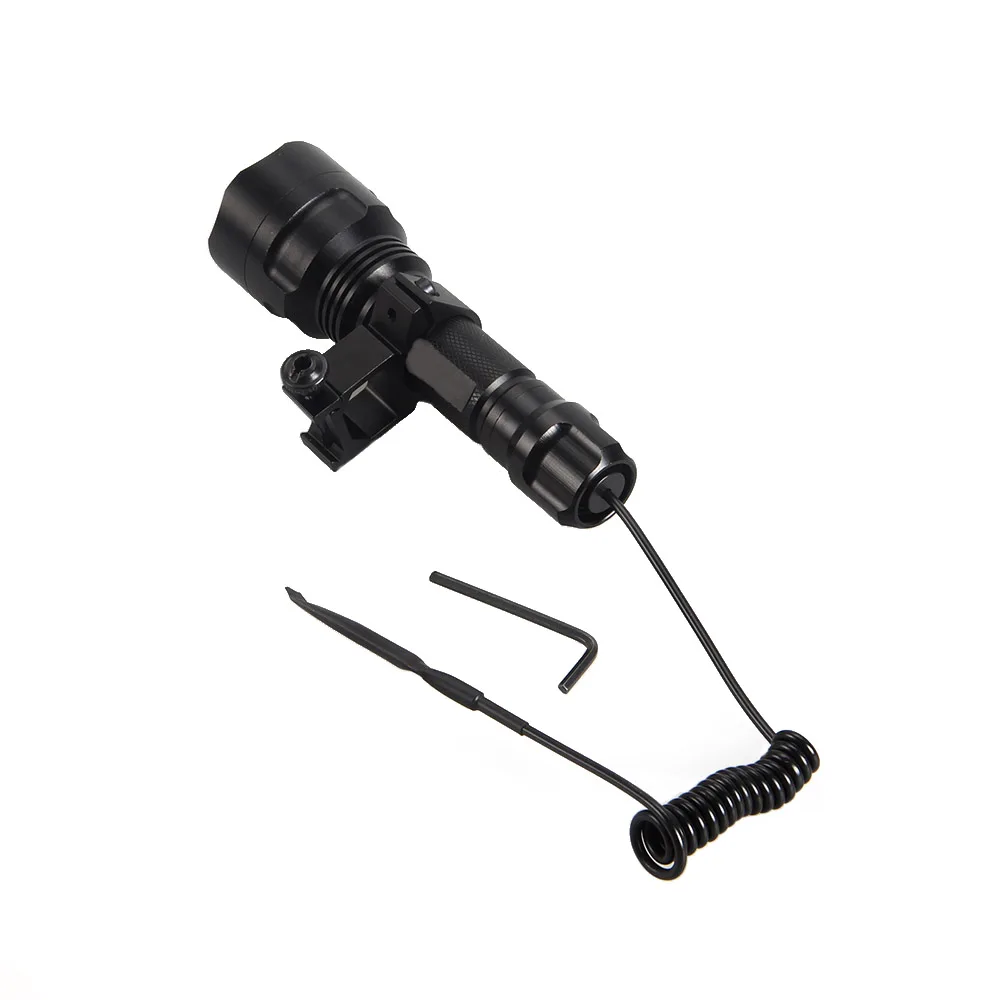 2500LM XML Q5 Red LED Hunting Torch Tactical Flashlight Light Gun Mount