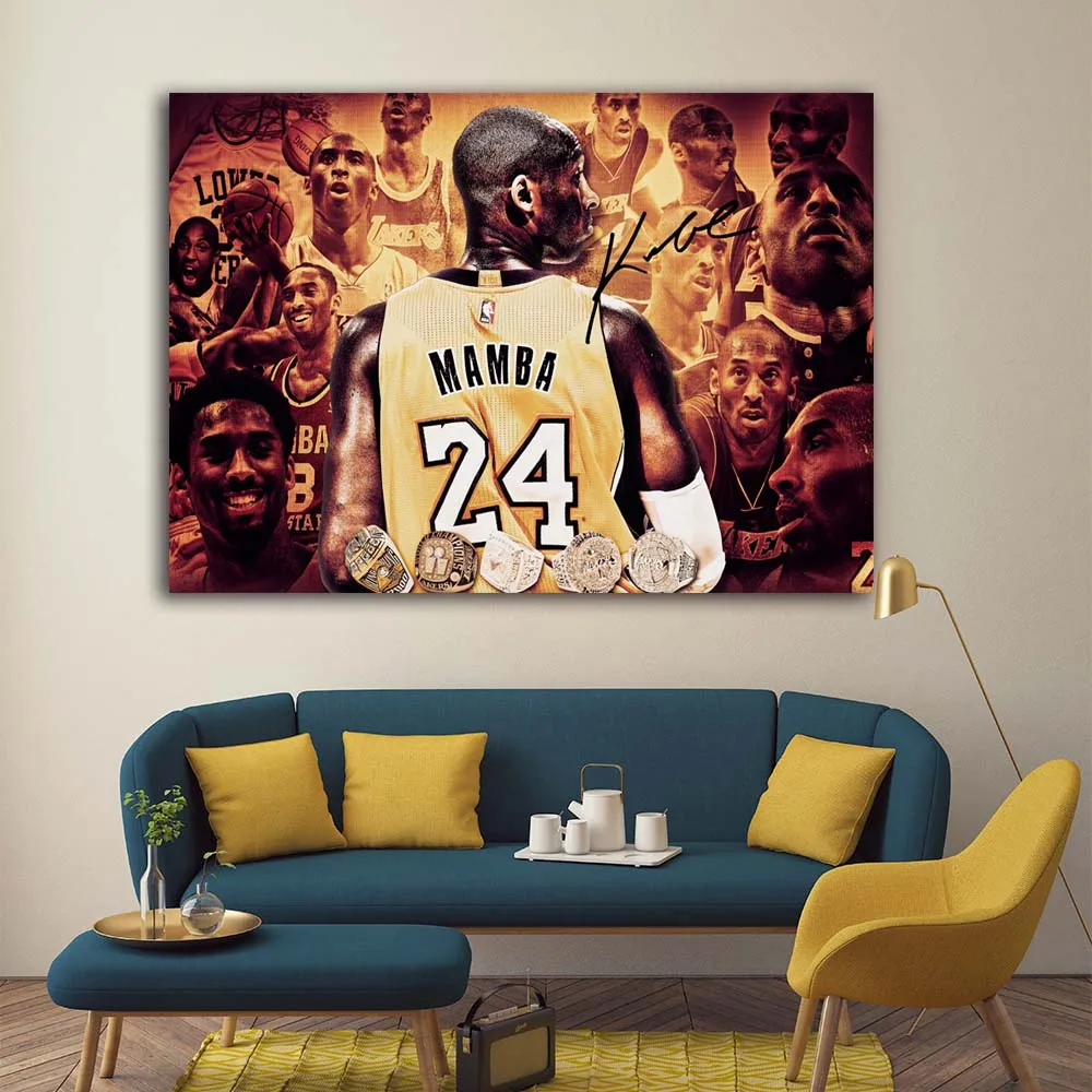 Современная Кобе бриант Черная Мамба NBA Настенная картина холст Художественная