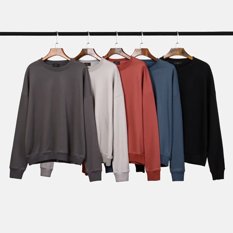 

2018 Latest KANYE WEST Season 5 OVERSIZE Solid color Round collar men Sweatshirts hip hop Dark grey Pullover Hoodie 5 style M-XL