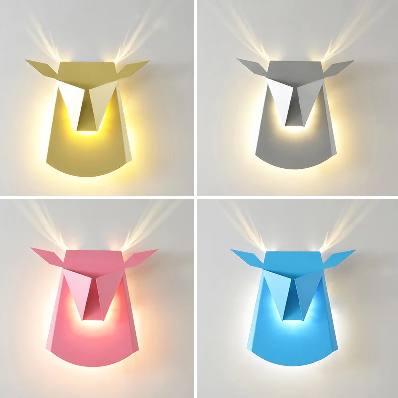 

Individuality deer head LED wall lamp modern and fashion wall lights creative wall lighting for living room bed room corrido