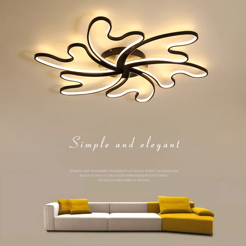 

New modern led ceiling lamp for livingroom bedroom kitchen remote control dimming aluminum led restaurant ceiling light lighting