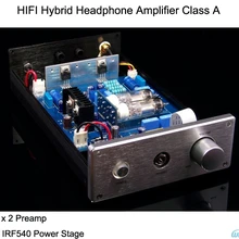 IWISTAO HIFI Гибридный ламповый усилитель для наушников класса A 2P2 предусилитель FET IRF540 power Stage алюминиевый корпус