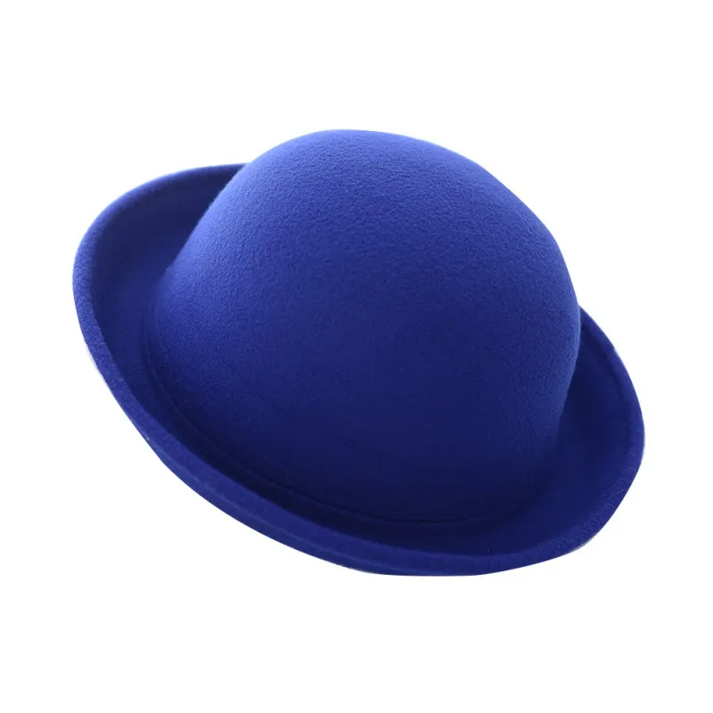 

New Women Fashion Vintage Bowler Top Hats Nice Roll Brim Derby Fedora Dome Cap PL4