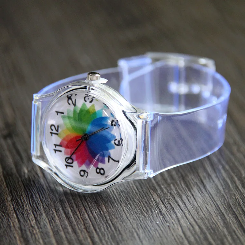 Модные прозрачные женские кварцевые наручные часы пластмассовые часы для девочек женские часы-браслет Relogio Feminino Reloj подарок