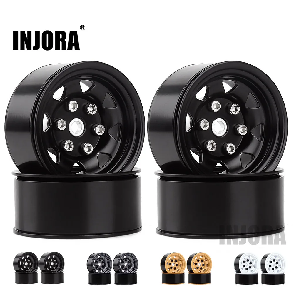 

INJORA 1.55" Metal Wheel Rim 1.55 Beadlock Wheel Hub for 1/10 RC Crawler D90 TF2 Tamiya CC01 LC70 MST JIMNY Axial AX90069