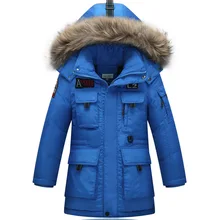 The Children Down In The Long and Thick Warm NEW Down Jacket Children’s Clothing White Duck Down New Year Lively
