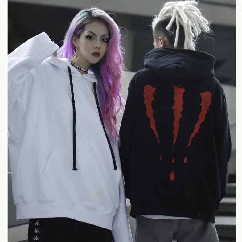

EXO new adventure MV Lu Han with the Spring and Autumn couple hooded plus velvet jacket coat men and women clothes