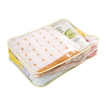 

PVC Clear Pouch Travel Bathing Toiletry Zipper Cosmetic Bag, Yellow L