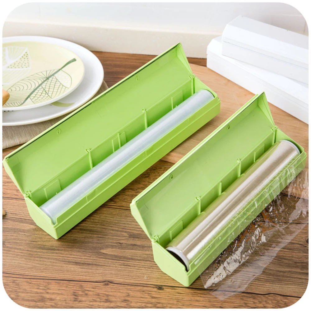 

ABS Useful Fruit Food Fresh Keeping Plastic Cling Wrap Dispenser Preservative Film Cutter Kitchen Tool Accessories