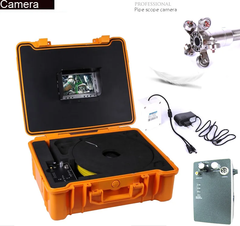  50m meter counter DVR Pipe Wall Sewer Inspection Camera System Tube wall detection system Endoscope