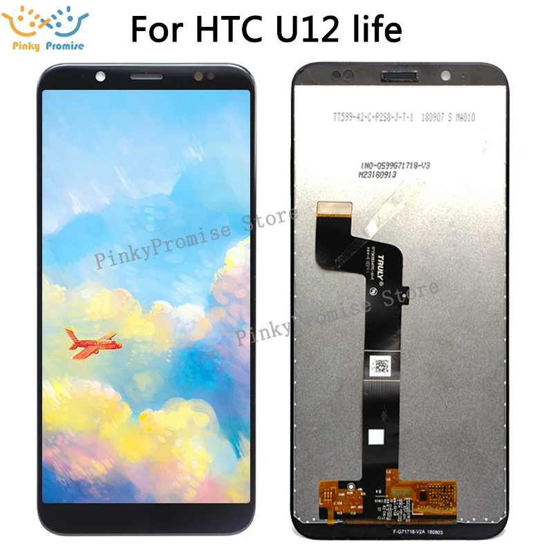 

For HTC U12 Life LCD Display+Touch Digitizer Screen Assembly 6.0" For HTC U12 Life Display Replacement Repair Parts+Tools