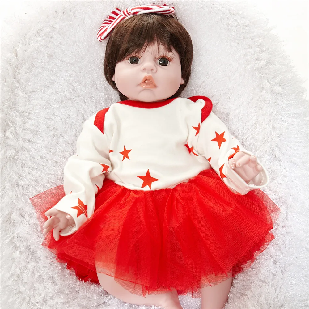 55 см мягкая эко-дружественная PP хлопковая кукла тела Reborn Baby 2" игрушка для девочек подарок на день рождения детский образовательный игрушки для детей