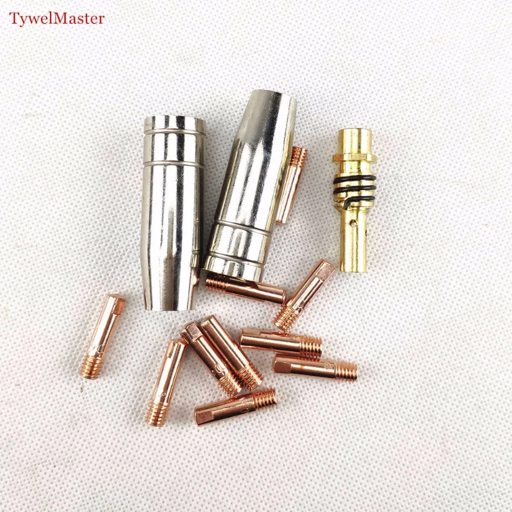 13pcs 14AK Welding Torch Consumables 0.6mm 0.8mm 0.9mm 1.0mm 1.2mm MIG Torch Gas Nozzle Tip Holder of 15AK MIG MAG Welding Torch 13pcs 14AK Welding Torch Consumables 0.6mm 0.8mm 0.9mm 1.0mm 1.2mm MIG Torch Gas Nozzle Tip Holder of 15AK MIG MAG Welding Torch