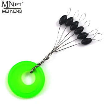 

MNFT 100 Set(600PCS) Oval Bobber Stoppers High Quantity Black Olive Space Beans Fishing Floating Seat Lock Wire Acc Positioning