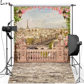 

MEHOFOTO New Fabric Polyester Photography Background For Children City View Vinyl Background For Wedding Photo Studio 2261