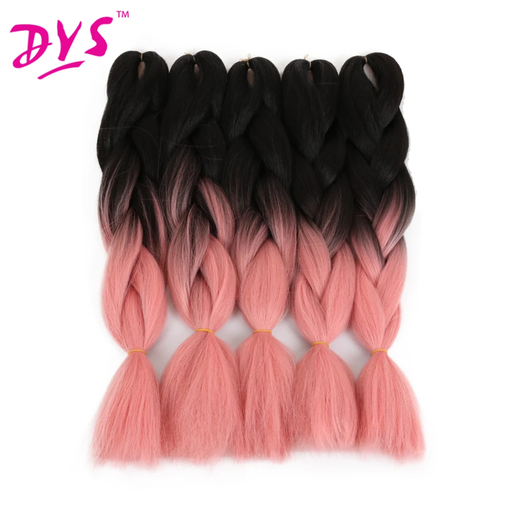 Deyngs, два тона, серый/фиолетовый, Омбре, канекалон, плетеные волосы, кудрявые, прямые волосы для наращивания, африканские синтетические плетеные волосы, 100 г/шт