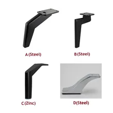 2 шт./партия черная мебель, шкаф, диван, кофе-бар, ножка ноги, Европейский дизайн, черный хром