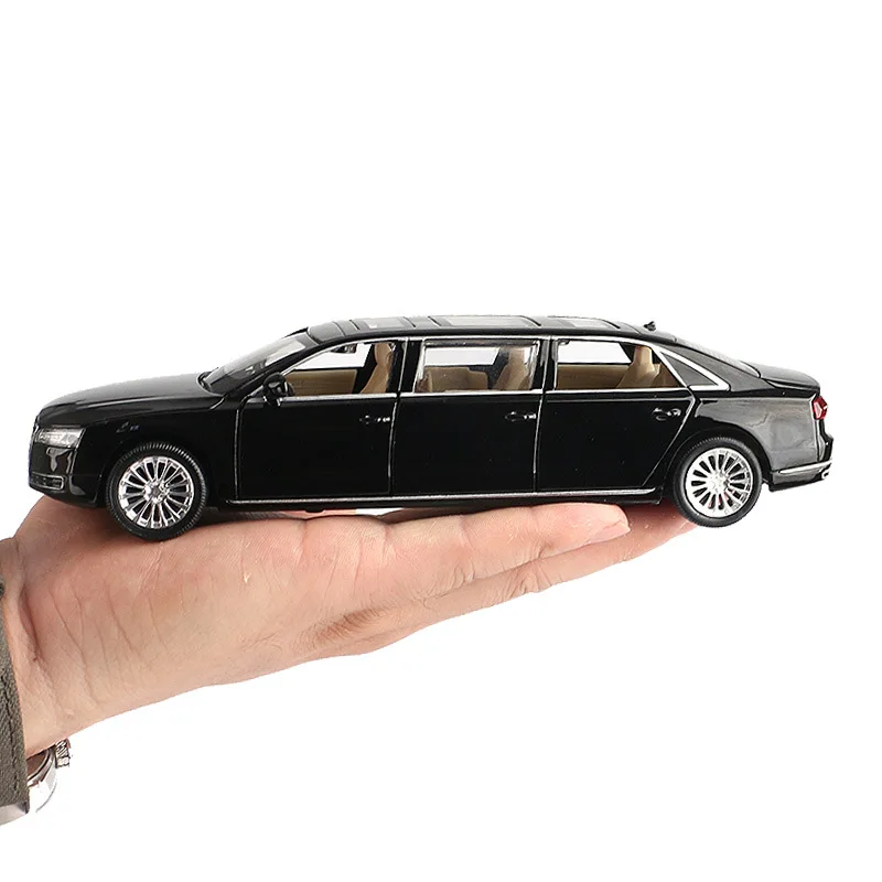 

Electric Collectible Alloy Scale Car Models Die-cast coche carro Toys for Children mkd2 1:32 auto Vehicle Audi A8 L Extended
