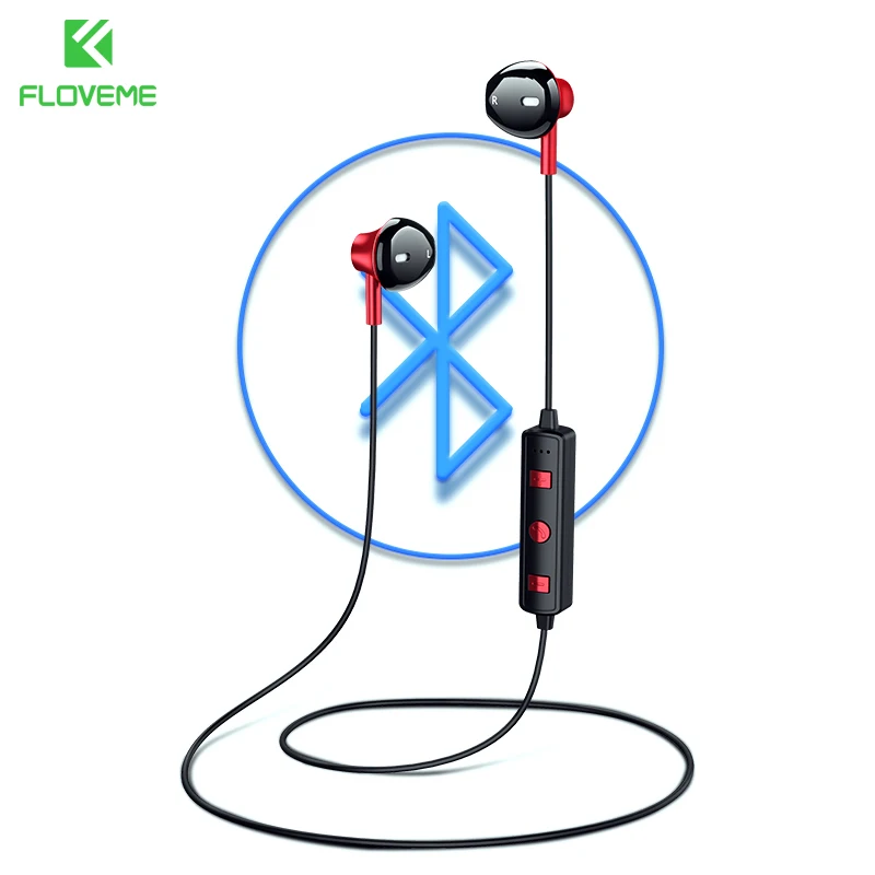 

FLOVEME B11 Bluetooth Earphone For iphone Hifi Stereo Sound Neckband Earpiece With Microphone Wireless Headphones For Xiaomi