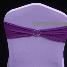 200 фиолетовый Лидер продаж спандекс/лайкра Band в Чехлы для стульев лайкра Группа в пояса лайкра Группа с круглым стразами