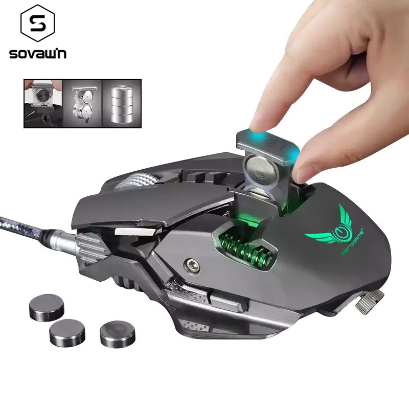Goede G9 Gaming Muis Bedrade Usb Dpi Verstelbare Macro Programmeerbare Muis Gamer Optische Professionele Rgb Mause Game Muizen Voor Pc Computer
