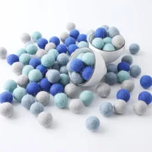 2 см 60 шт. DIY ремесла шерсть фетр мяч красочные бусины сделать детская кровать декоративный элемент вечерние DIY ремесла Рождественский подарок