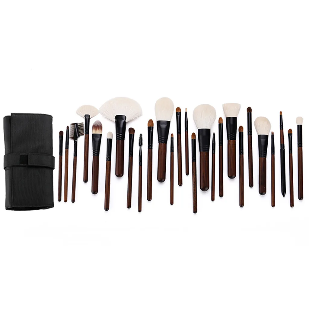 

26Pcs Goat Hair Makeup Brush Set Cosmetic Tool Powder Cheek Eyeshadow Eyeliner Brow + Oxford Cloth Brush Bag Gift Dropshipping