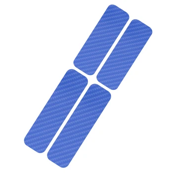 

CITALL Universal 4pcs Blue Carbon Fiber Style Car Door Sill Scuff Cover Welcome Pedal Protect Sticker Decal