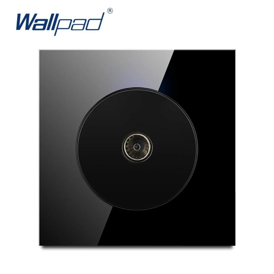 

Wallpad 2019 New Arrival Cable TV Socket Outlet Wall Light Switch Crystal Glass Panel