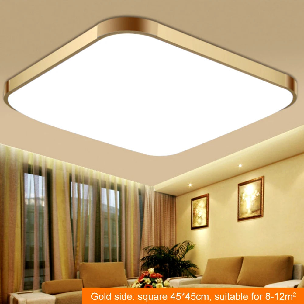 

LED Ceiling Light Modern LED Ceiling Light Luminaria Teto Gold/silver Cold White Ceiling Lamp for Livingroom Kids Room AisleHome