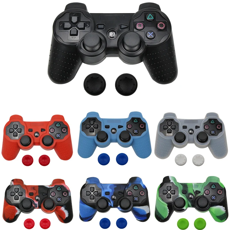 Противоскользящий силиконовый чехол для sony PS3/PS2 для Dualshock control ler Joypad геймпад джойстик Управление и ручка