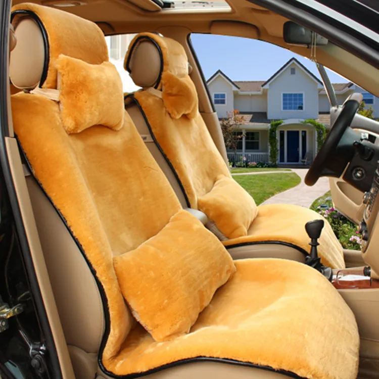 winter silicone gel anti slip fashion fake wool universal car seat