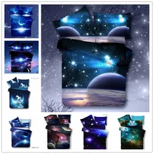 3d Juegos de Cama Doble/Queen Size Universo Espacio Ultraterrestre Temáticas Cama Colcha Sábanas 3 unids/4 unids Duvet Cover Set