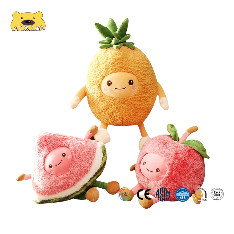 

1pc Kawaii Food Fruit Pillow Watermelon Fruits Soft Plush Cute Stuffed Doll Pillow for Baby Kids Children Girl Gifts Plush Food