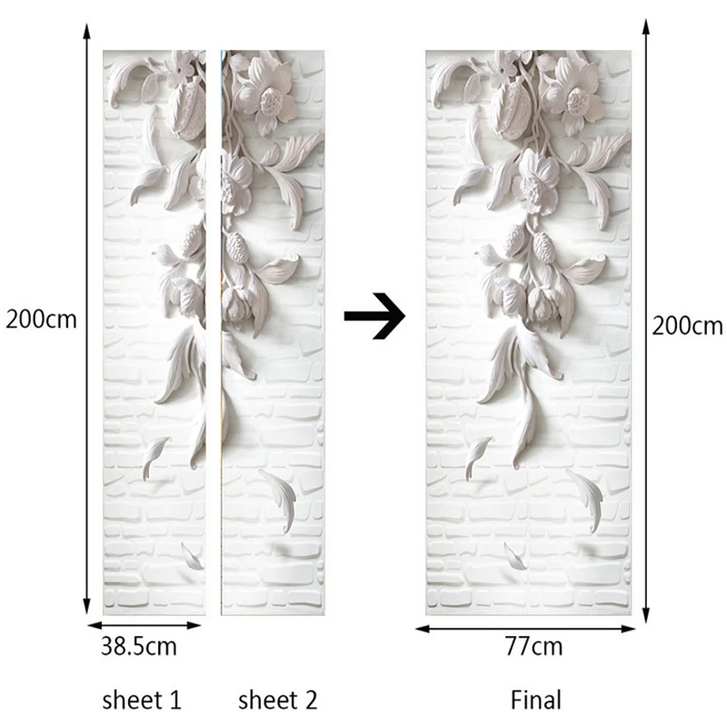Европейский стиль 3D стерео рельефные цветы фото настенные двери фрески обои гостиная спальня ПВХ водонепроницаемые виниловые обои 3 D