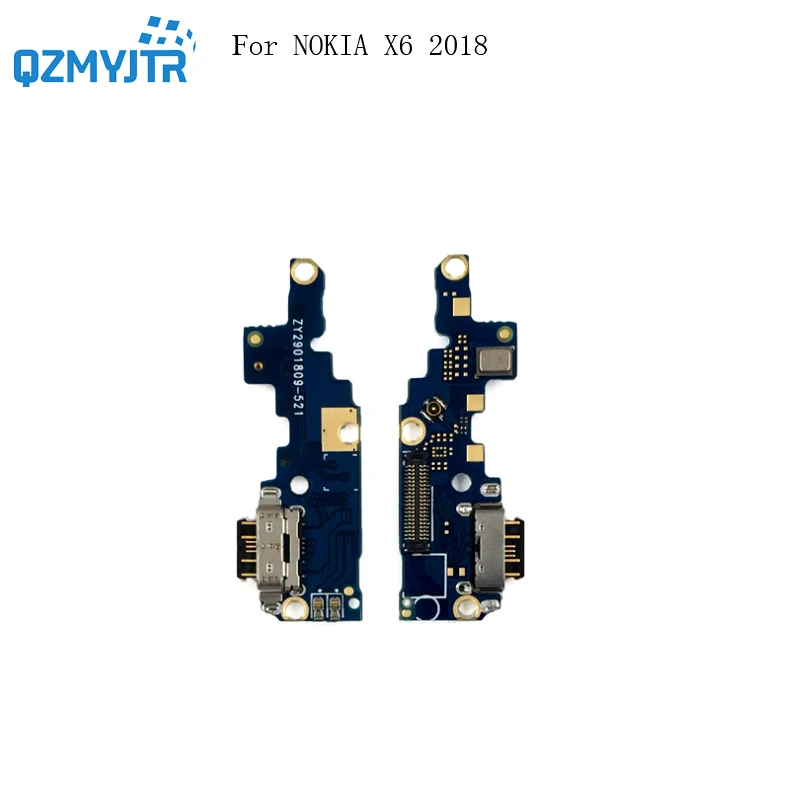 

High quality For Nokia X6 2018 6.1 PLUS TA-1099 USB Charging Port Board plug Flex Cable Connector Micro Microphone Module Parts