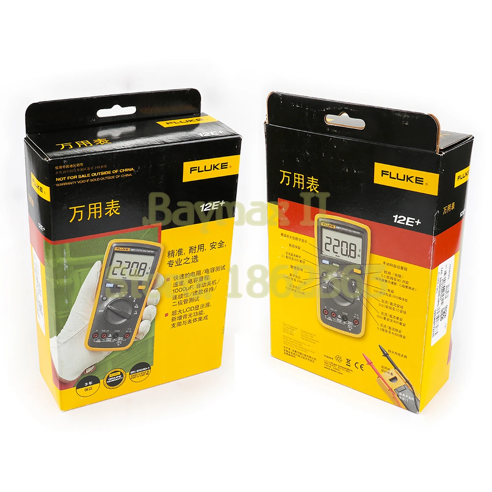 Цифровой мультиметр Fluke 12E + с автоматическим диапазоном тестер