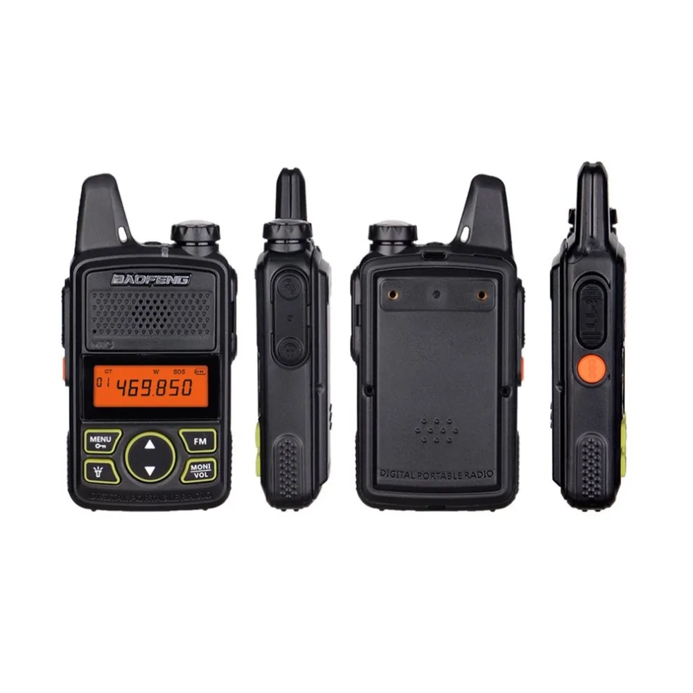 BAOFENG BF-T1 мини иди и болтай Walkie Talkie UHF 400-470 МГц Портативный T1 двухстороннее Любительское радио Амадор Micro USB трансивер