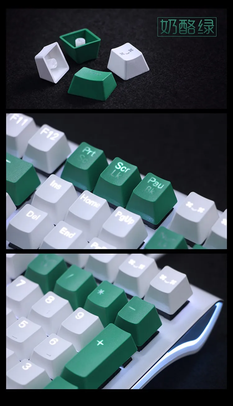 61 PBT keycap для механической клавиатуры с подсветкой, синий, серый, красный, светодиодный, светящийся, полупрозрачный, keycap cherry mx 87 104 poker