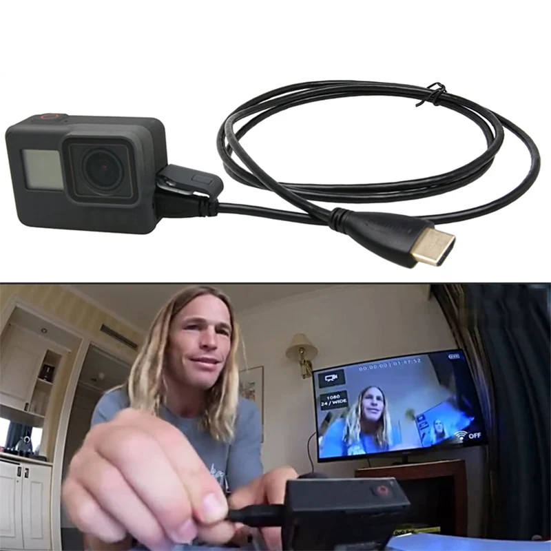 Кабель HDMI видео кабели Позолоченные 1080P 3D кабель для HD GoPro Hero 7/6/5/4/3+ SJCAM SJ4000 YI SONY экшн-камеры Go Pro Камера аксессуары