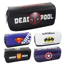 Подарочный чехол с комиксами Супермена, Дэдпула, Бэтмена, Железного человека для детей, подростков, студентов, пенал, сумка для ручек, косметичка, косметичка, кошелек, сумка