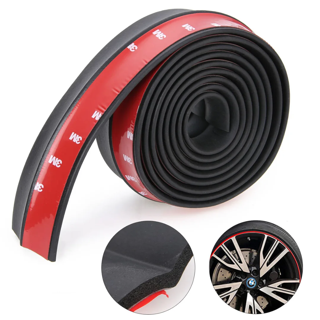 

Mayitr 2.5M*6CM Universal Car Front Bumper Lip Splitter Body Trim Spoiler Protector Car Lip Skirt Protector