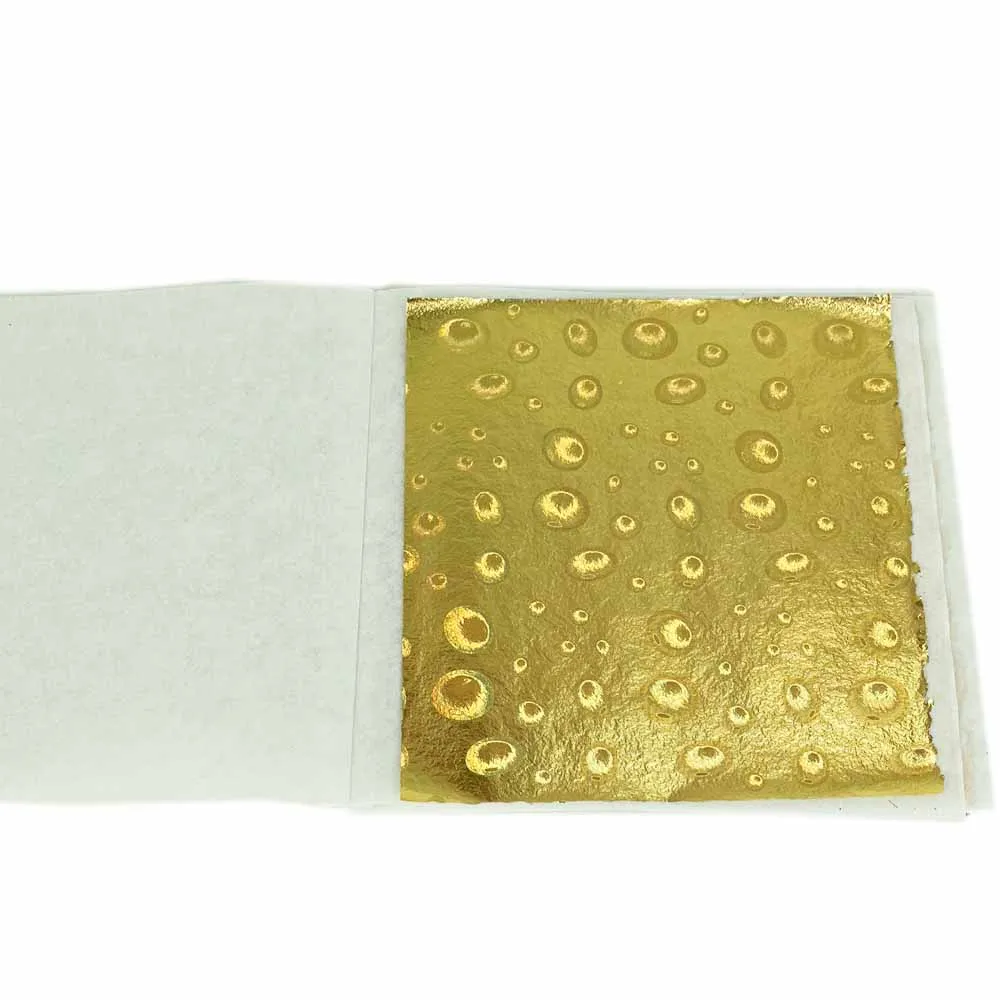 100 шт 8x8,5 см крафт-бумага для творчества имитация золотого листа лазерные листы золотых листьев фольгированная бумага для золочения DIY ремесло украшение - Цвет: laser gold